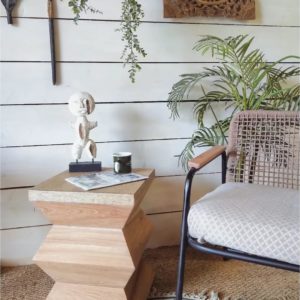 Table d'appoint design bois chevet bout de canapé