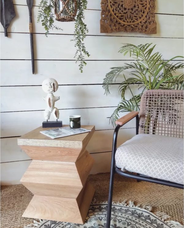 Table d'appoint design bois chevet bout de canapé