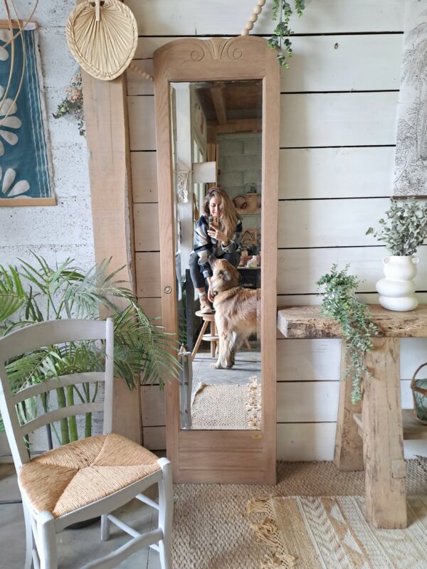 Miroir vintage bois massif